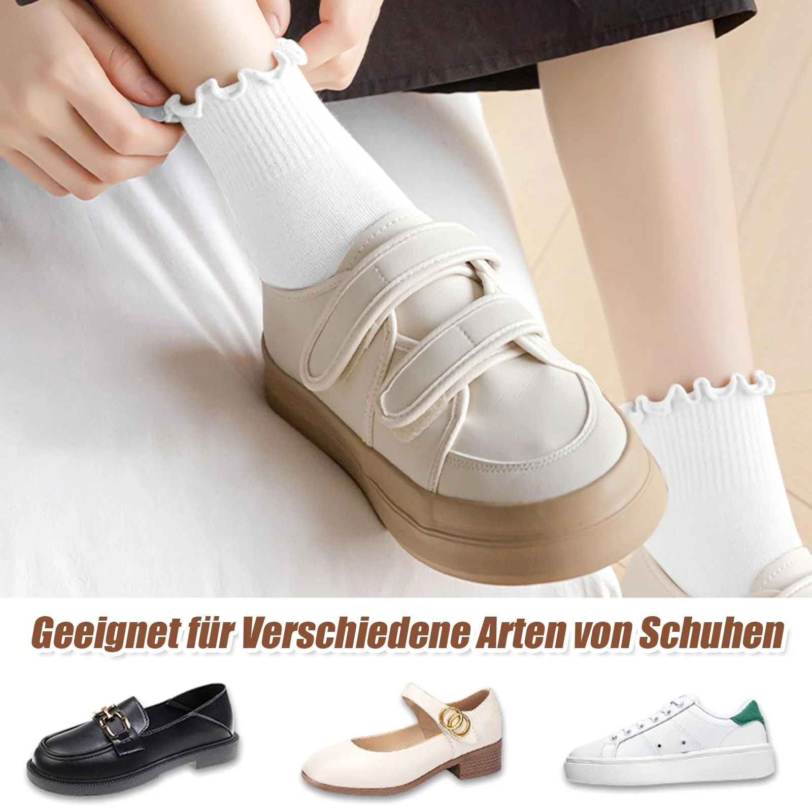 Носки с рюшами ZOCONE Хлопковые носки с рюшами Белые 35-38, фото №6 Носки с рюшами ZOCONE Хлопковые носки с рюшами Белые 35-38, фото №6