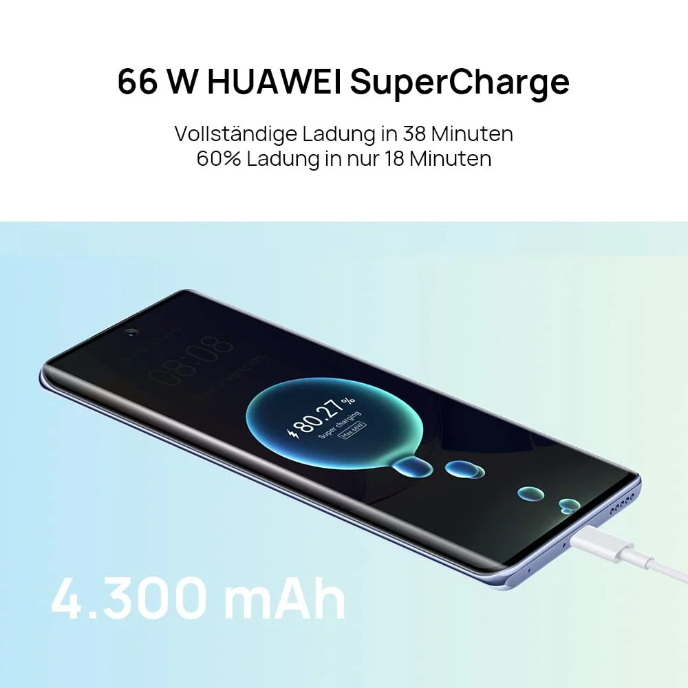 Смартфон Huawei 9 50 Мп Ultra Vision Camera 6.57 Дюйма OLED Display 120 Гц 66 Вт SuperCharge 8 ГБ + 128 ГБ 4300 мАч Черный, фото №5