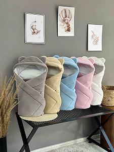 Теплий зимовий конверт Ведмедик велюр - Фото 1