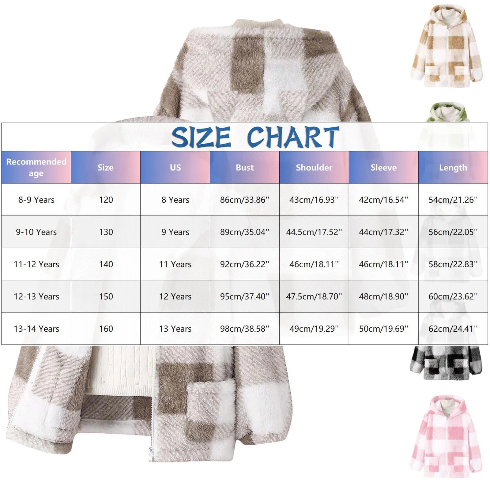 Куртка NZYIHAO Зимова Куртка для Дівчат Флісова, фото №7