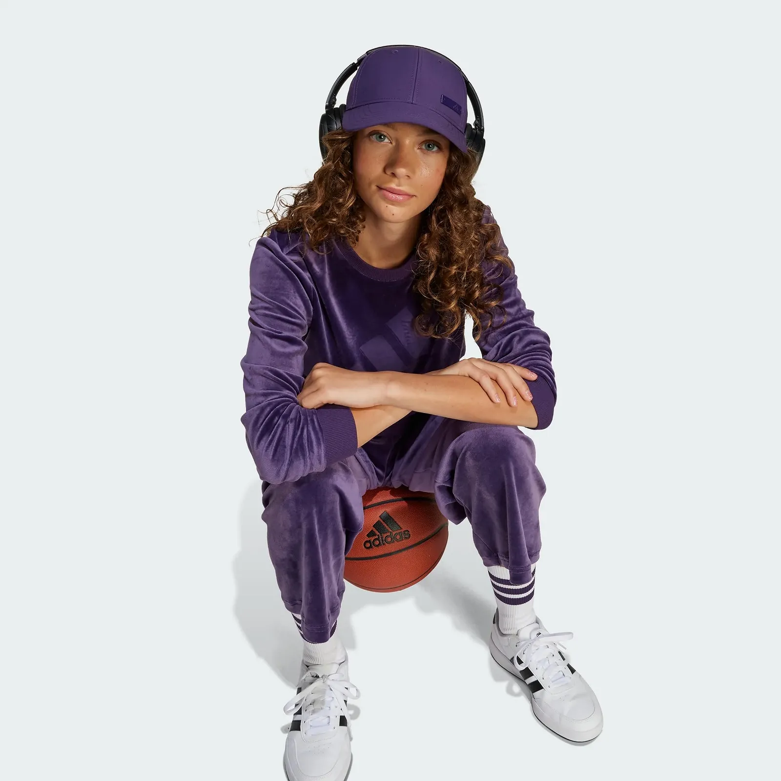 Толстовка adidas Holiday Glam Crop для девочек, унисекс, фото №3