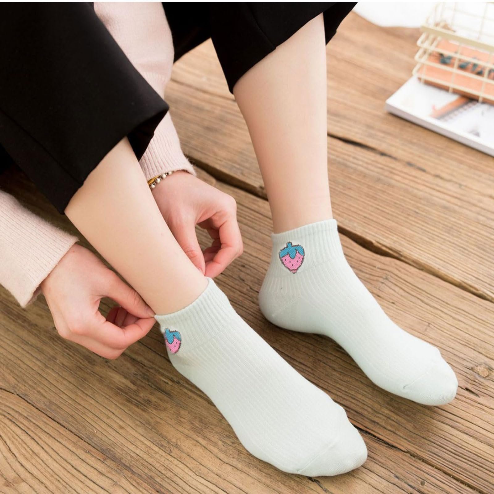 Носки теннисные 5 пар Женские 35-38 Спортивные носки Белые носки Носки для кроссовок Женские теннисные носки Мужские короткие носки Хлопковые носки Забавные носки, Белый, фото №5