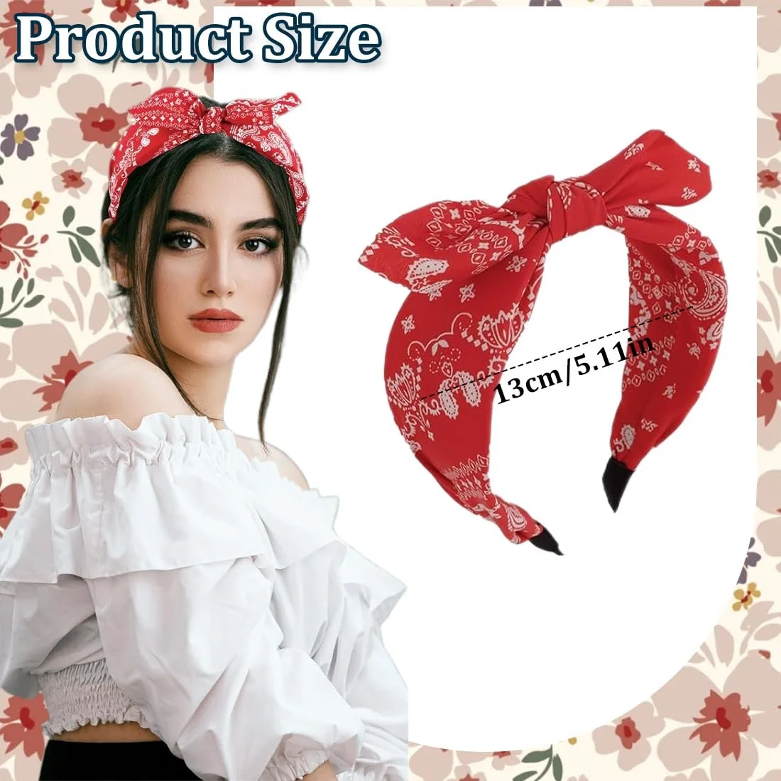 Обруч на голову Широка Paisley Жіноча з бантом, фото №2 Обруч на голову Широка Paisley Жіноча з бантом, фото №2