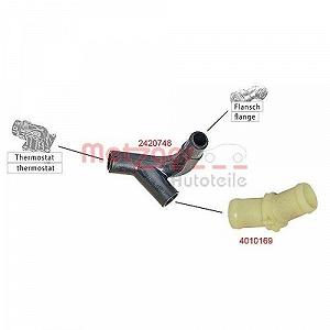 Трубка охолоджувальної рідини METZGER 4010169 для RENAULT synthetic.ua - Фото 1