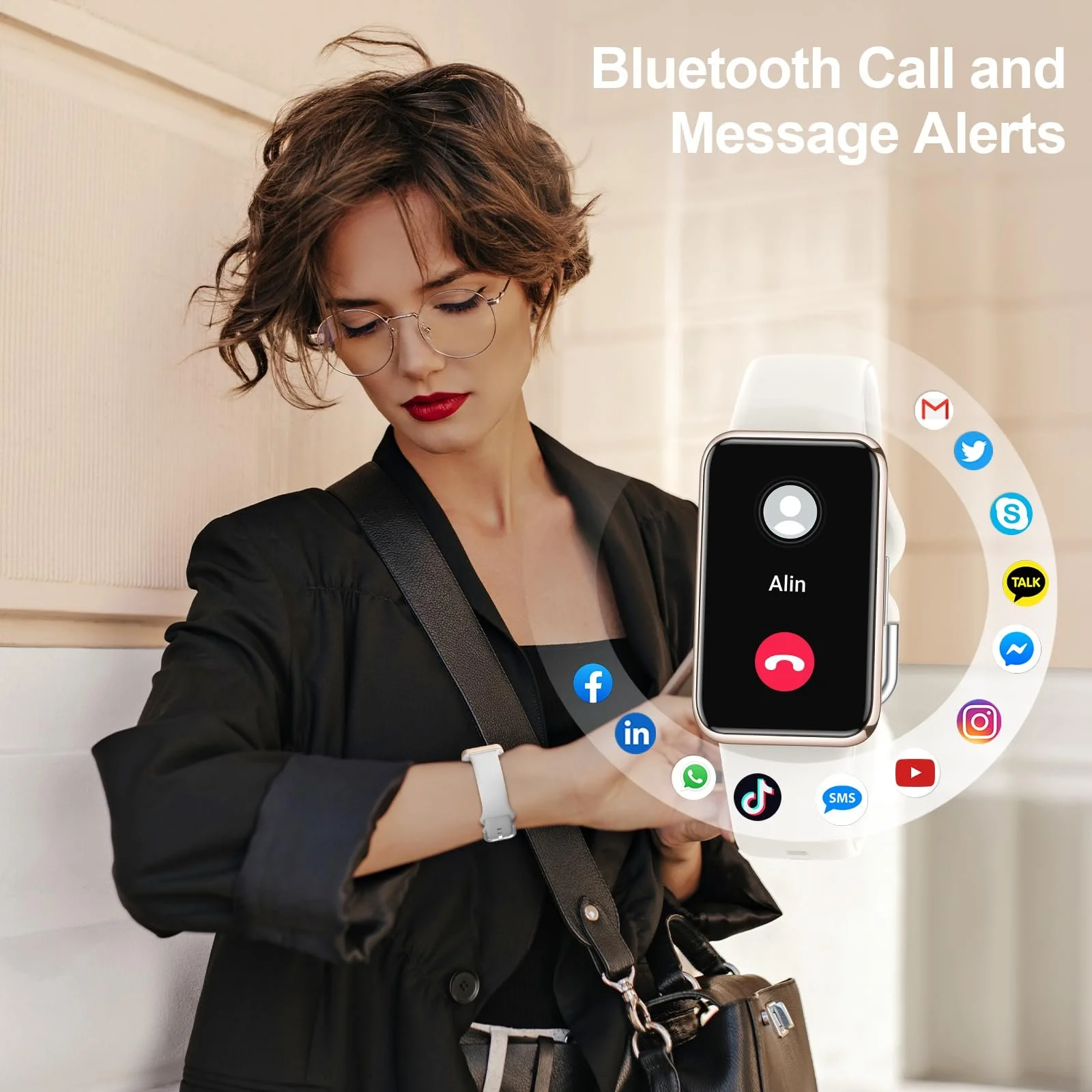 Смартгодинник VIPWISE Slim з монітором серцевого ритму, артеріального тиску, кисню в крові та сну, водонепроникний IP68, 20 спортивних режимів, крокомір, фото №5