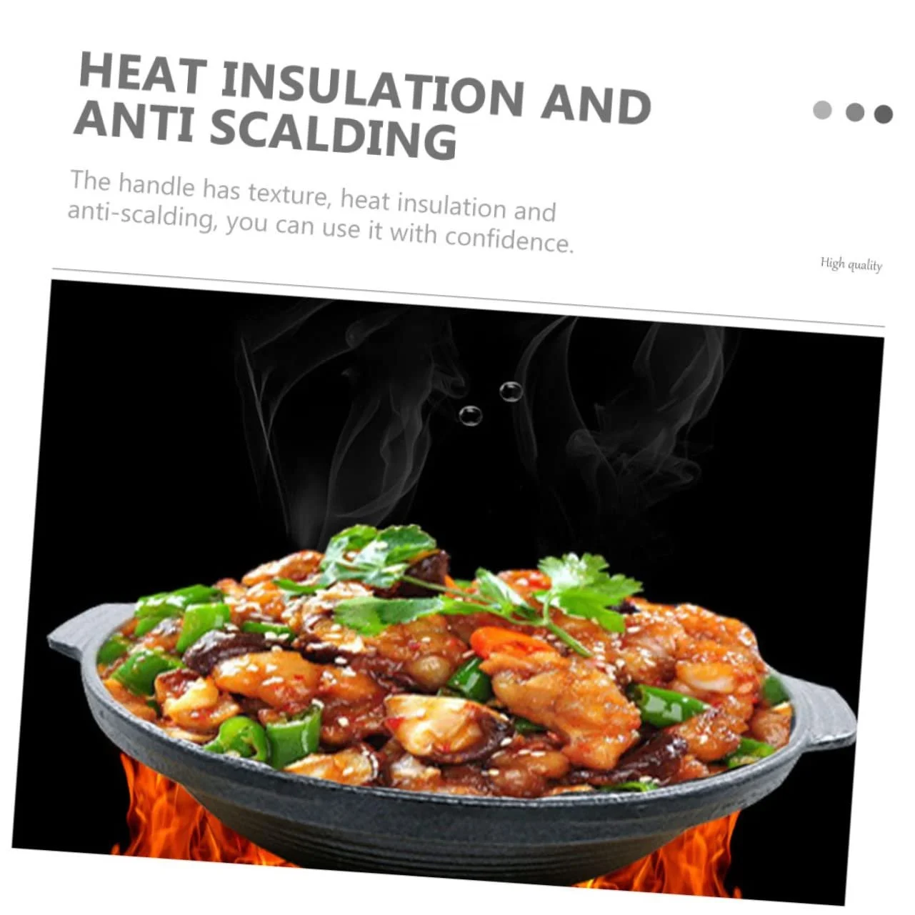 Каструля-кокот Чавунна Термостійка з термоізоляційною ручкою, фото №3