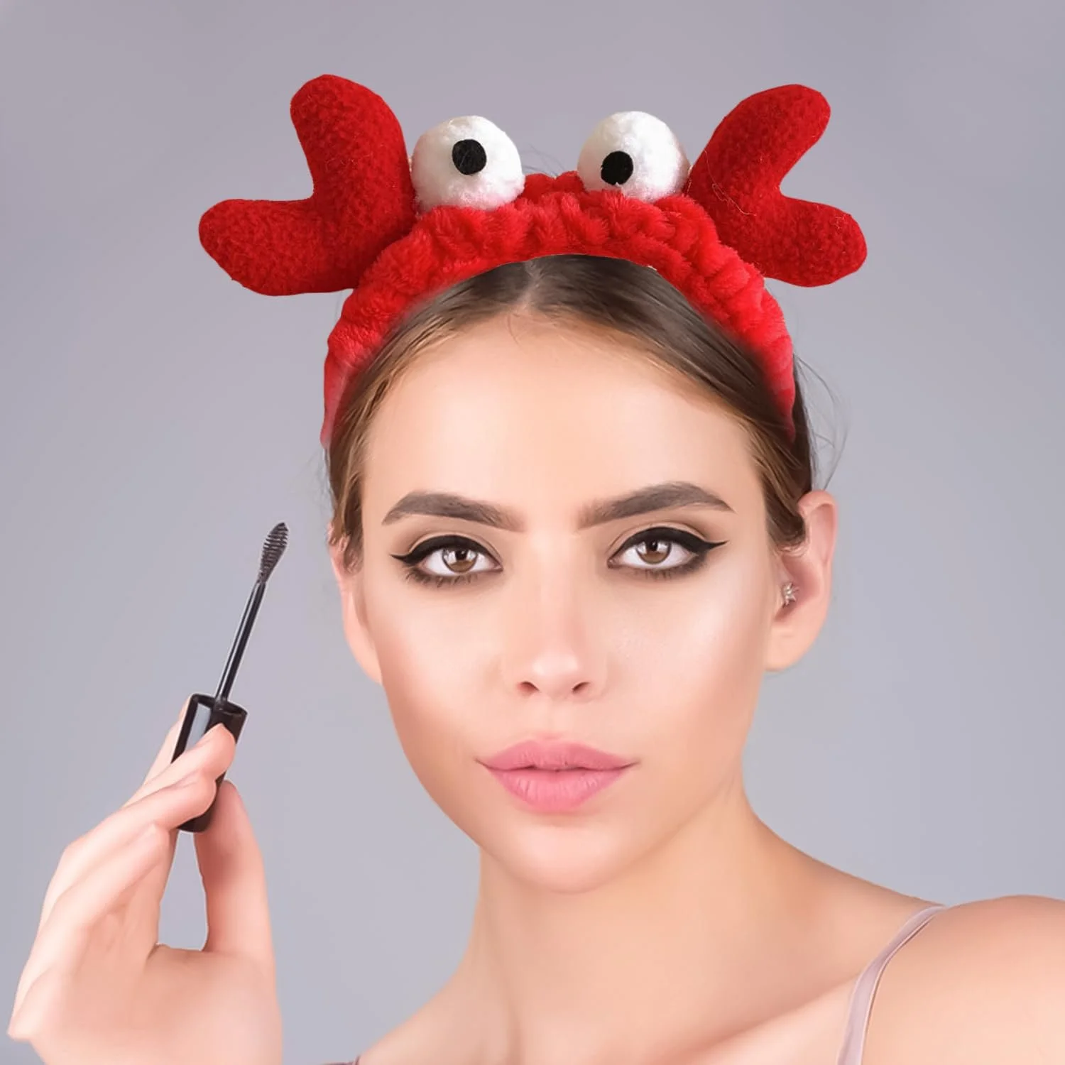 Мила плюшева пов'язка на голову з крабом, фото №5