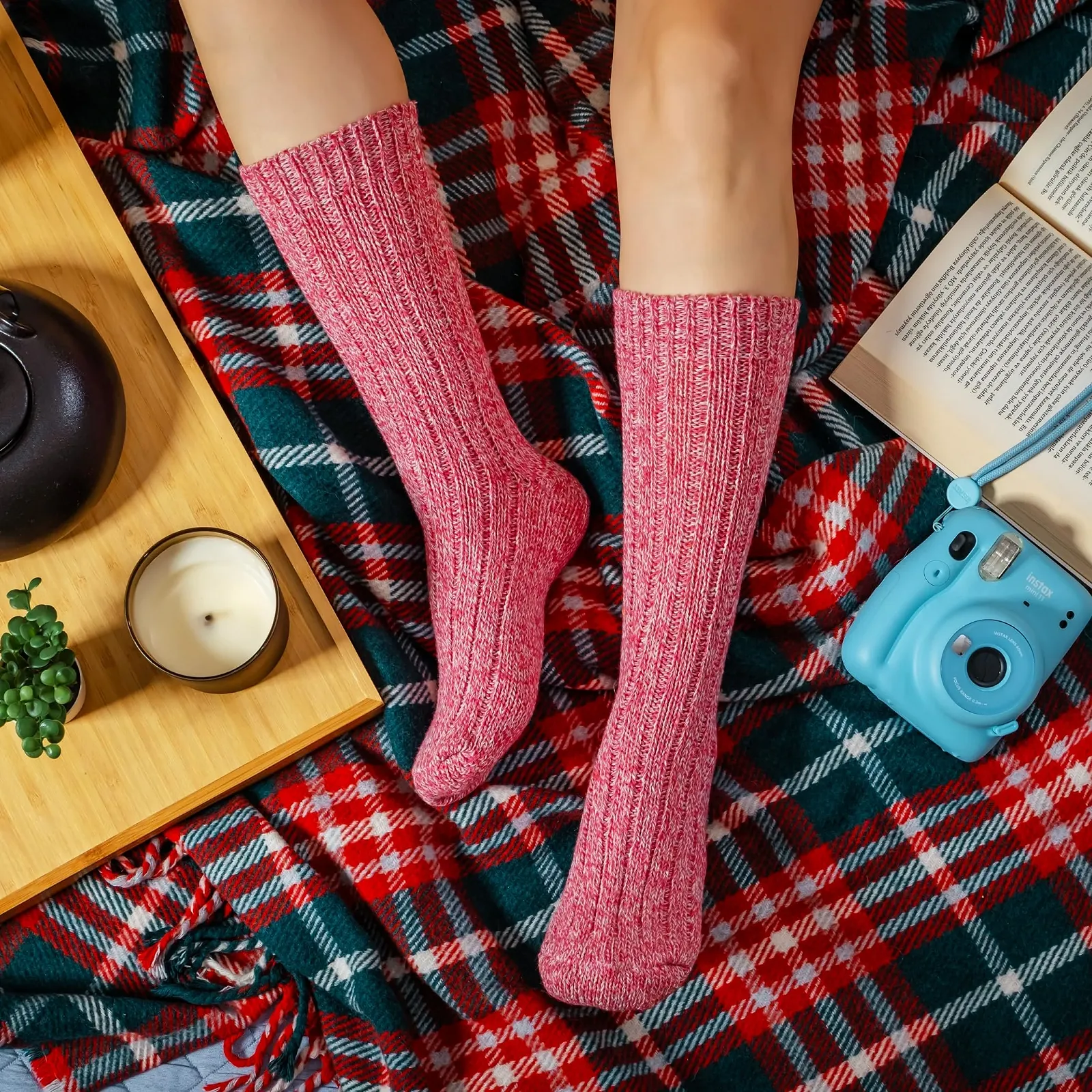 Женские Шерстяные Носки 3 шт Термоноски Теплые Зимние Носки Мягкие Удобные Шерстяные Смесовые Толстые Зимние Носки для Ботинок Набор для Походов, фото №4