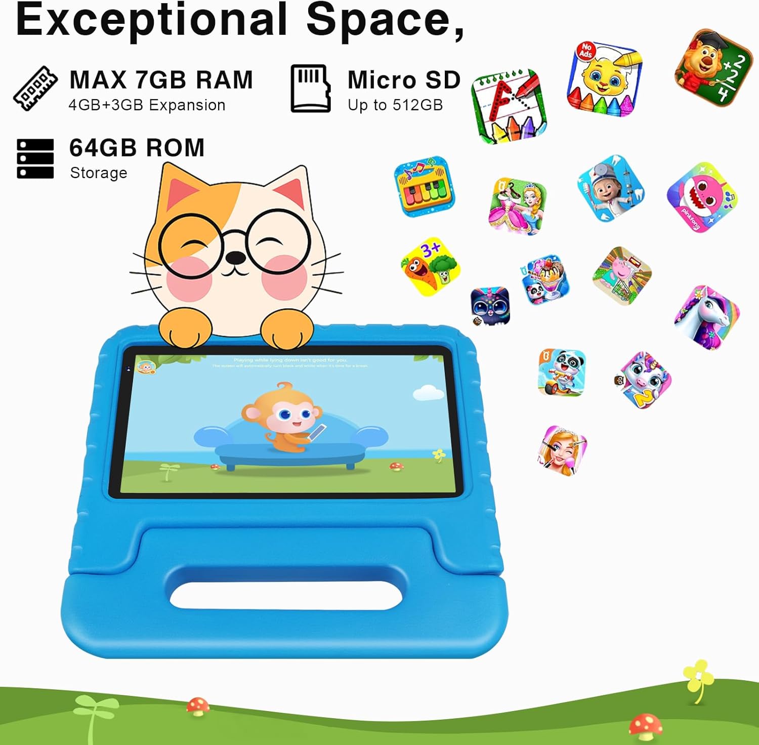 Планшет 7" JUSYEA J8 4/64Gb 4 ядра Android 13 Черный, фото №6 Планшет 7" JUSYEA J8 4/64Gb 4 ядра Android 13 Черный, фото №6