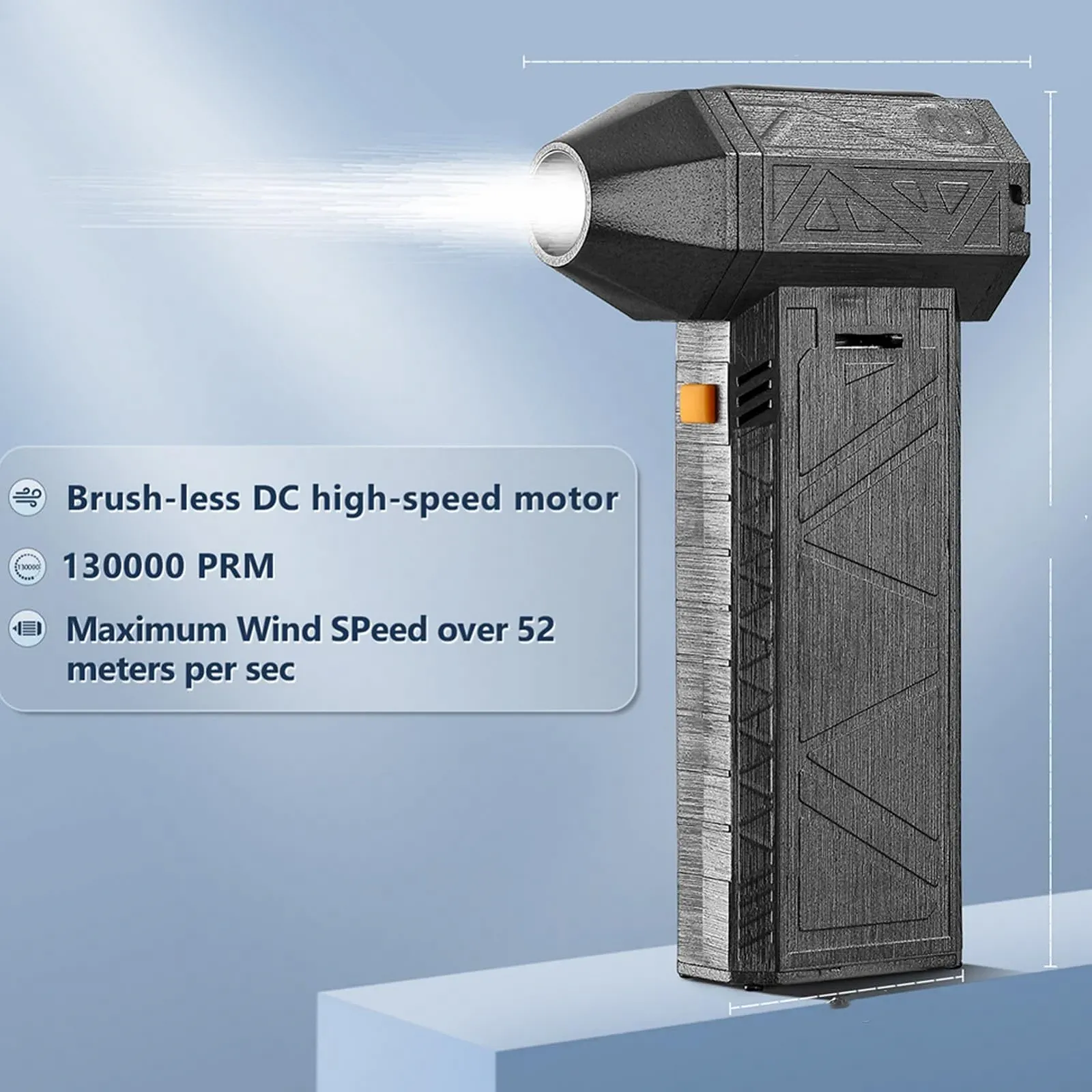 Електрична повітродувка-пилосос 130 000 об/хв 4 швидкості Акумуляторна, фото №2