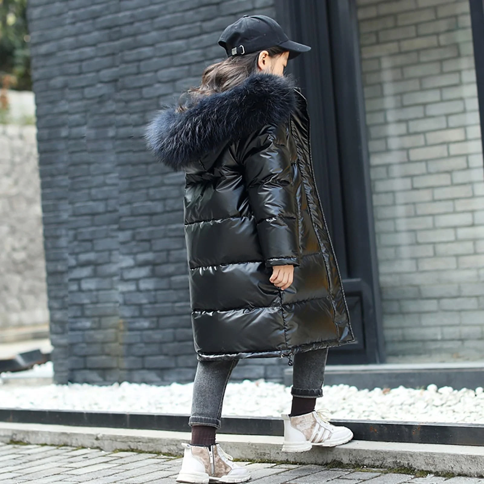 Лижна куртка Generisch для дівчат, Зимове пальто для дівчат, Водовідштовхувальний капюшон, фото №5