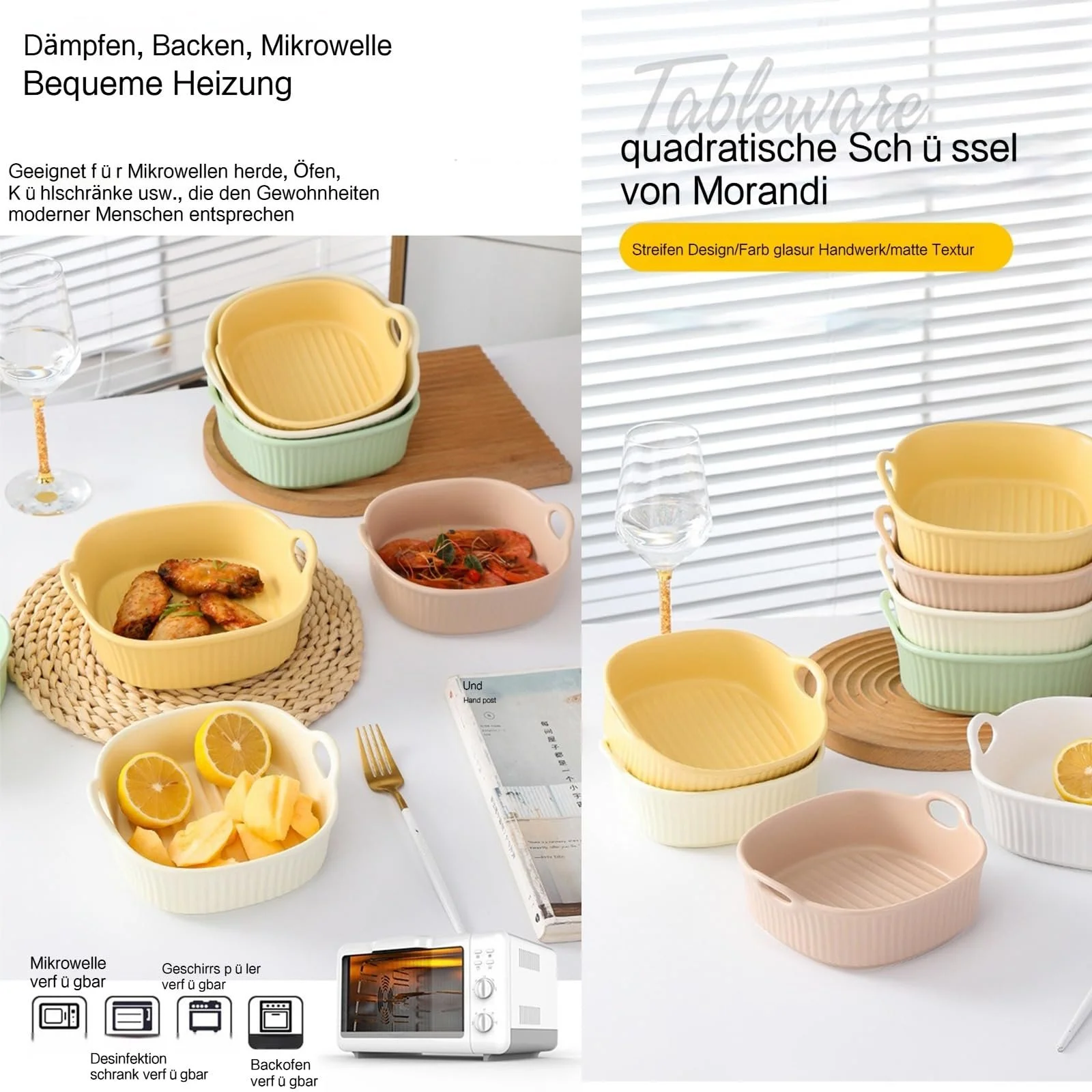 Форма для запікання Керамічна Кругла Стійка до подряпин для аерофритюрниці Біла, фото №4 Форма для запікання Керамічна Кругла Стійка до подряпин для аерофритюрниці Біла, фото №4