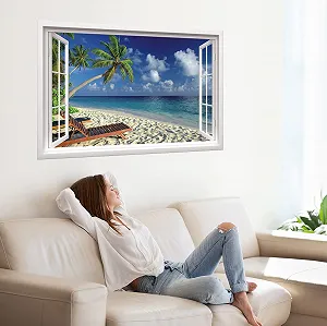 Наклейка на стіну TOARTI 3D Пальми Морський пляж 85 x 55 см Самоклеюча Вінілова ціна на synthetic.ua - Фото 1 Наклейка на стіну TOARTI 3D Пальми Морський пляж 85 x 55 см Самоклеюча Вінілова synthetic.ua - Фото 1