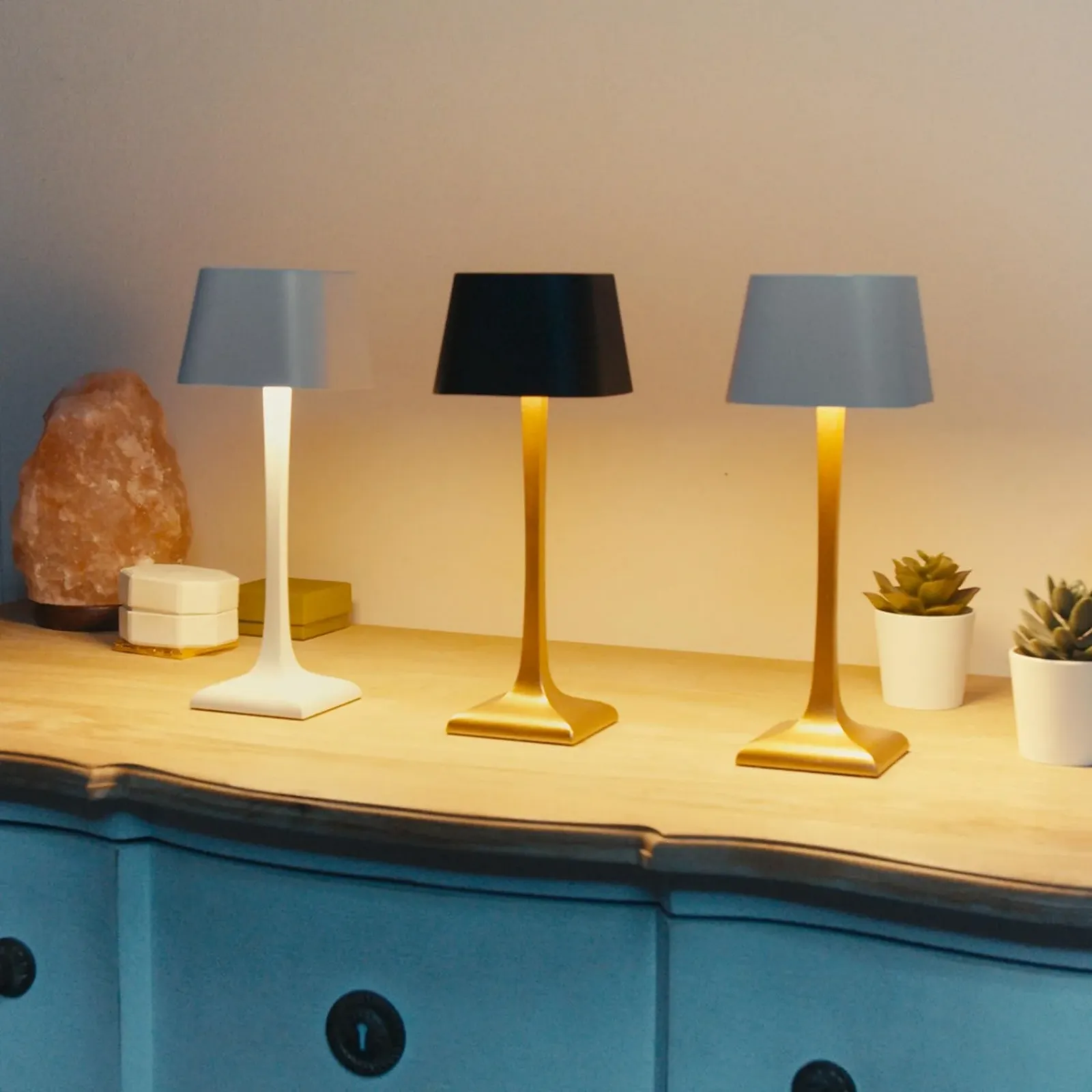 Настільна лампа Ti Glaphyra Wireless LED перезаряджувана IP54 2700K Алюміній, фото №9