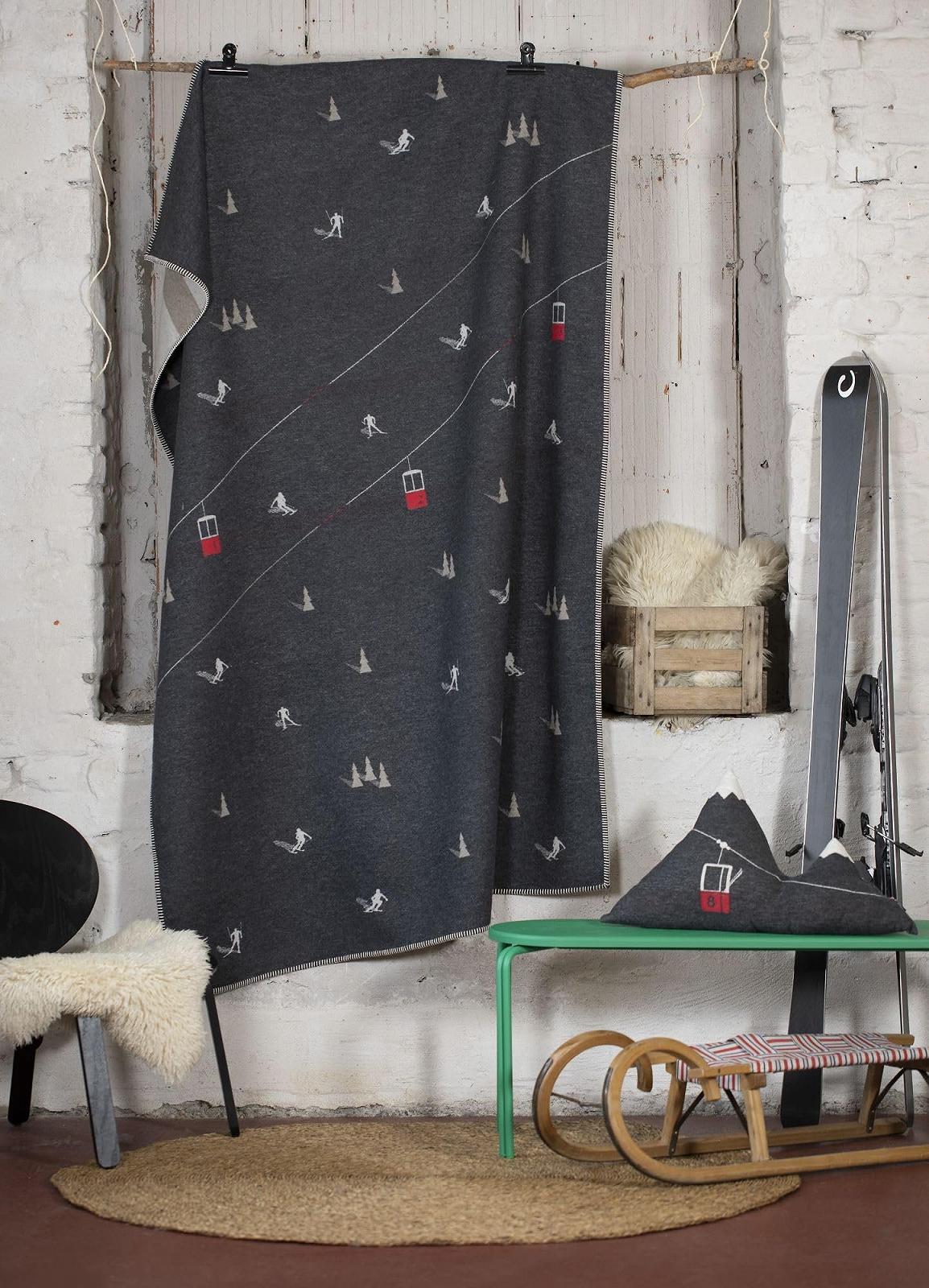 Покривало David Fussenegger Sylt Ski Slope 140 x 200 см Антрацит, фото №2 Покривало David Fussenegger Sylt Ski Slope 140 x 200 см Антрацит, фото №2