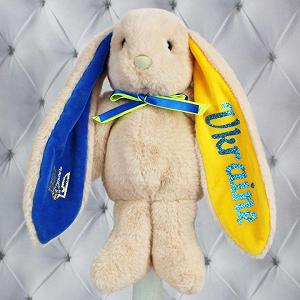 Мягкая игрушка патриотическая Заяц беж 30см (00043-400) Копиця - Фото 1