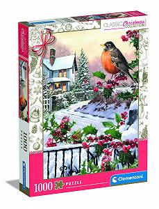 Пазл Clementoni Robin and Holly Bushes 81501 1000 деталей 70 x 50 см для взрослых - Фото 1