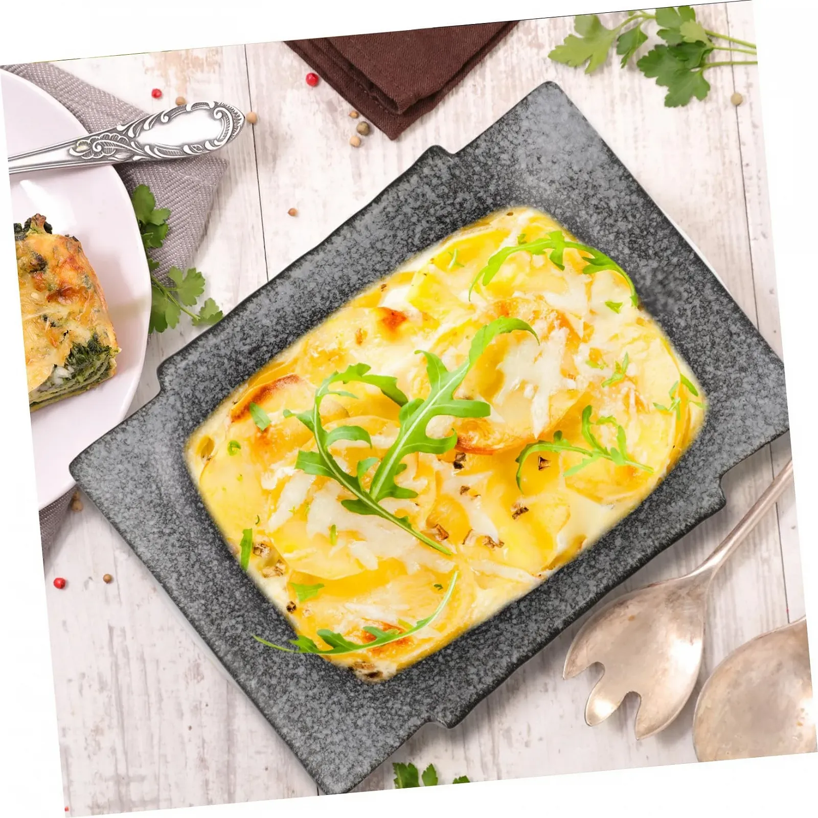 Форма для запікання VALICLUD керамічна прямокутна з ручками в японському стилі, фото №8 Форма для запікання VALICLUD керамічна прямокутна з ручками в японському стилі, фото №8