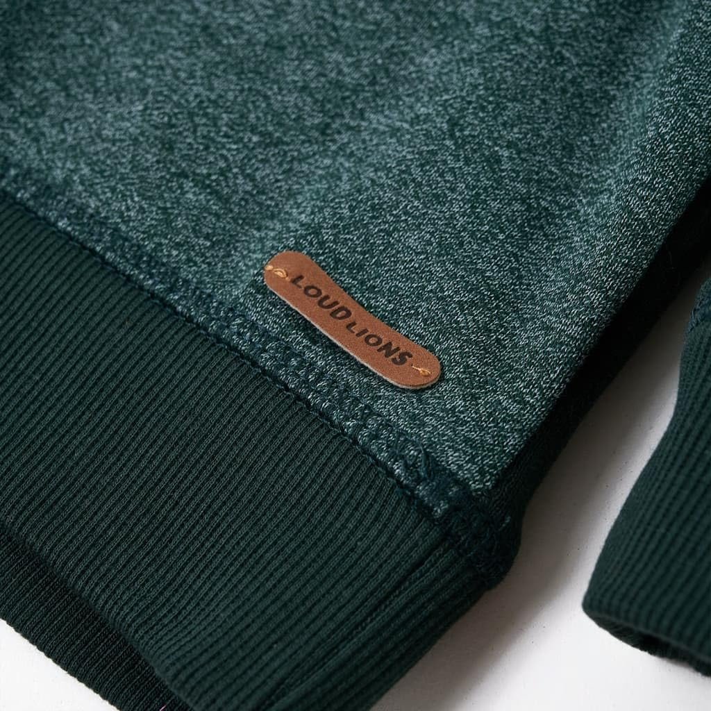 Детский Худи vidaXL с принтом Winner, Толстовка, Темно-зеленый, фото №6