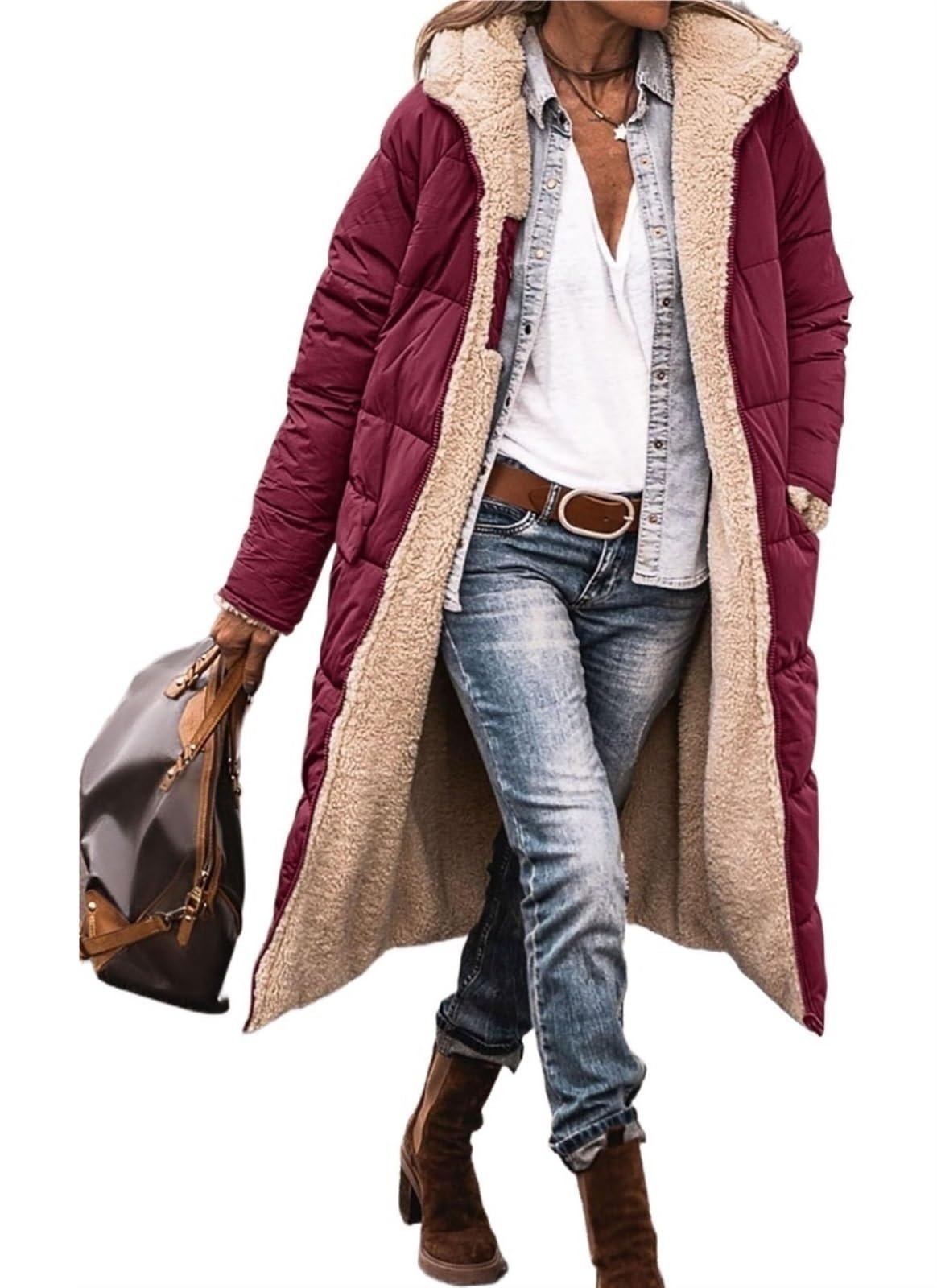 Пальто QLXYYFC Зимнее Женское Длинное, фото №1 Пальто QLXYYFC Зимнее Женское Длинное, фото №1