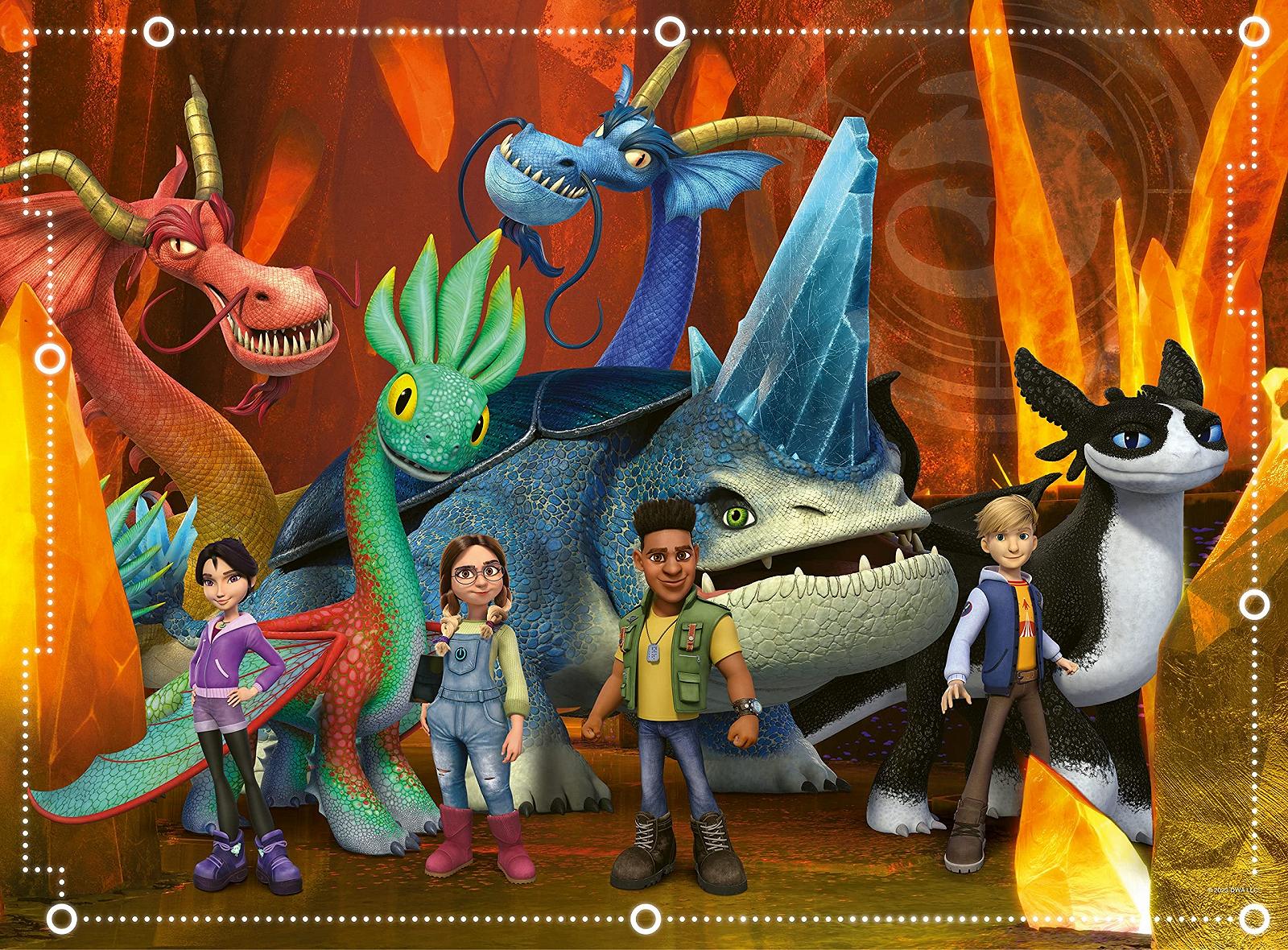 Дитячий пазл Ravensburger 13379 Dragons: The 9 Worlds 100 елементів XXL для дітей від 6 років, фото №2