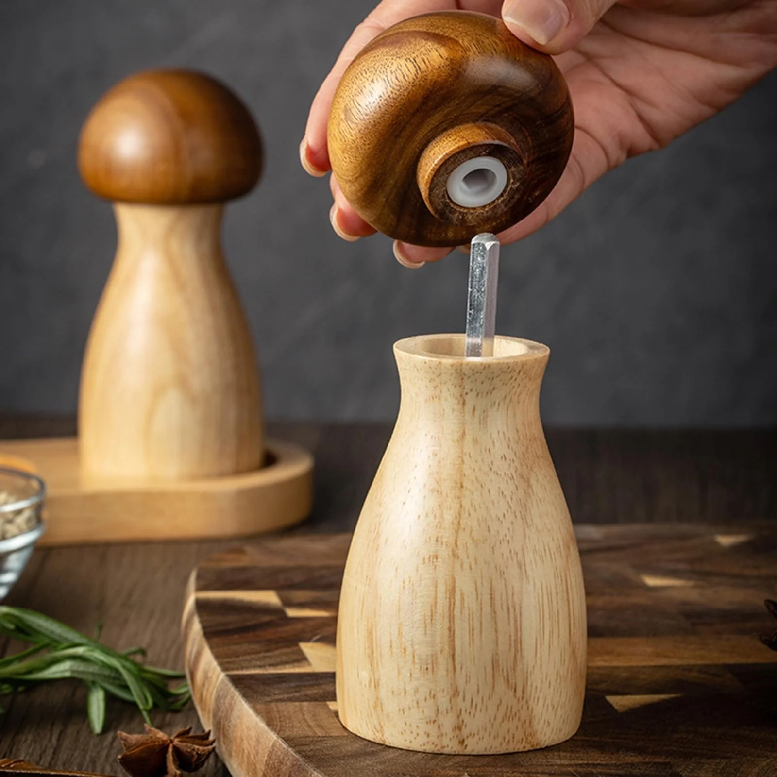 Дерев'яний Млинок для Спецій Регульована Зернистість, фото №8