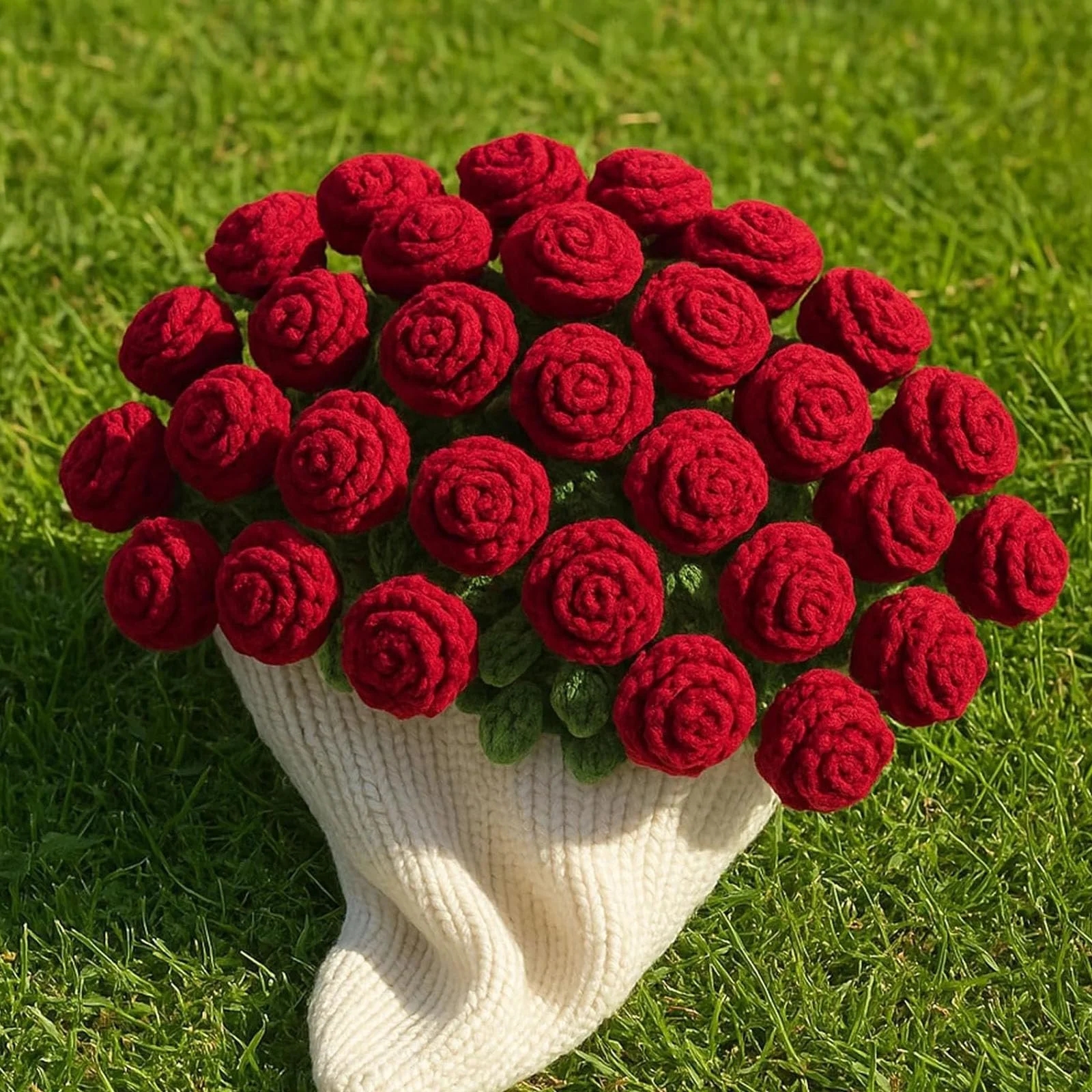 Покривало Квіткова fufupaw Букет 100 x 100 см Темно-червоні троянди, фото №6