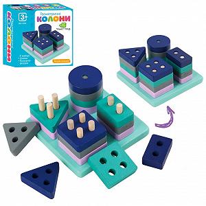 Деревянная развивающая игрушка для малышей сортер Limo Toy MD 1899 фигур 16 шт - Фото 1