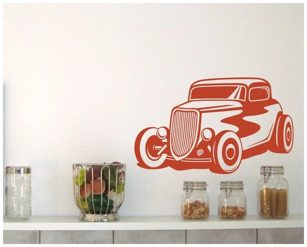 Наклейка на стену Hot Rod Classic Car Vinyl Lettering Art Decal, фото №3