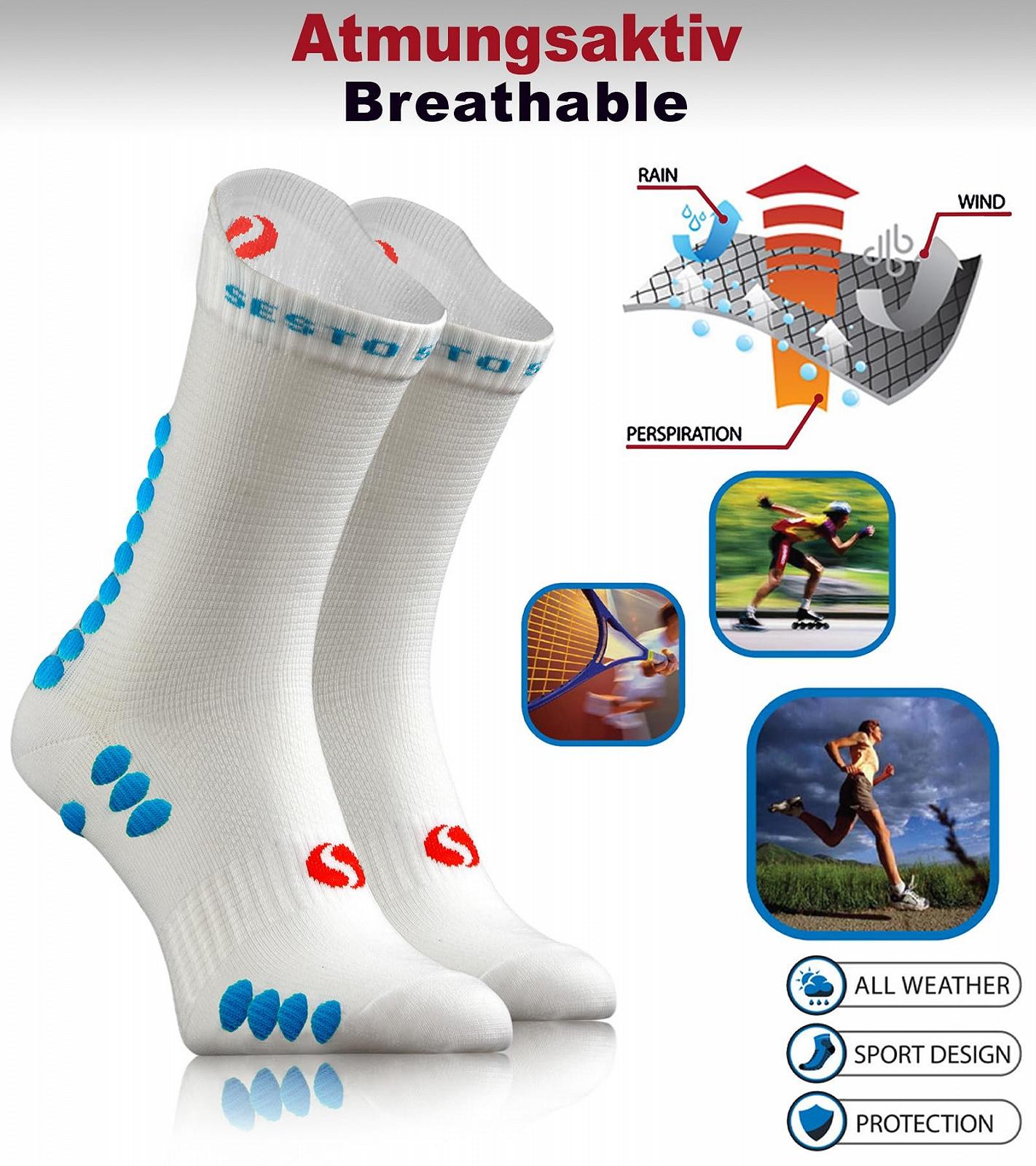 Спортивные носки Sesto Senso (3 пары) для мужчин и женщин, разноцветные, для бега, носки до икр, водоотталкивающие, фото №4