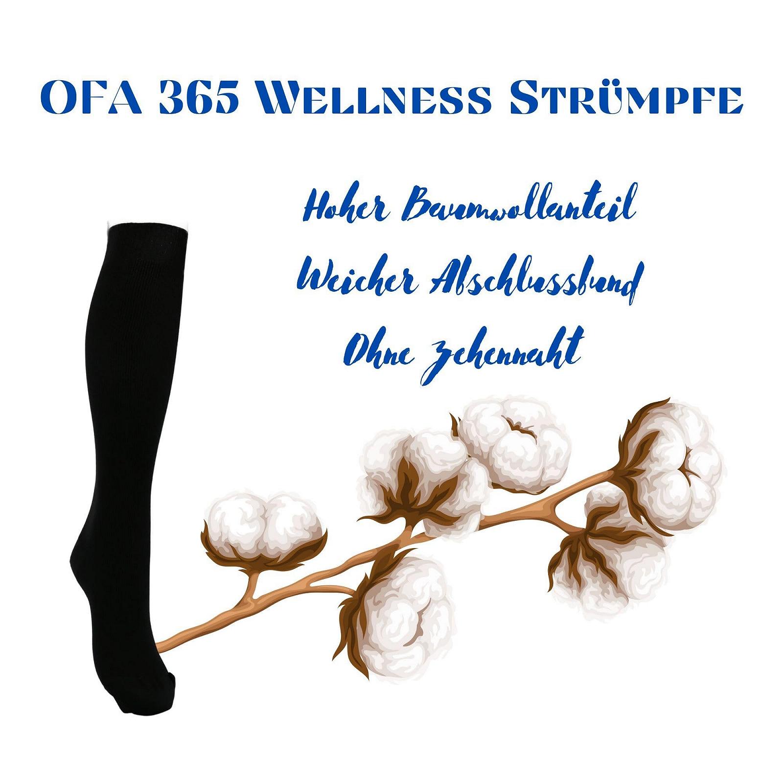 Компрессионные чулки Ofa 365 Support (пара) - медицинские гольфы для мужчин и женщин - антитромбозные чулки для путешествий и беременности, черный цвет, фото №4