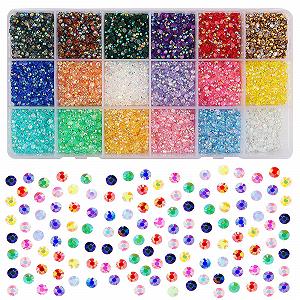 Стрази Плоскі Rainbow 3 мм, 18 кольорів - Фото 1