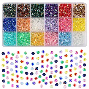 Стразы Плоские Rainbow 3 мм, 18 цветов - Фото 1