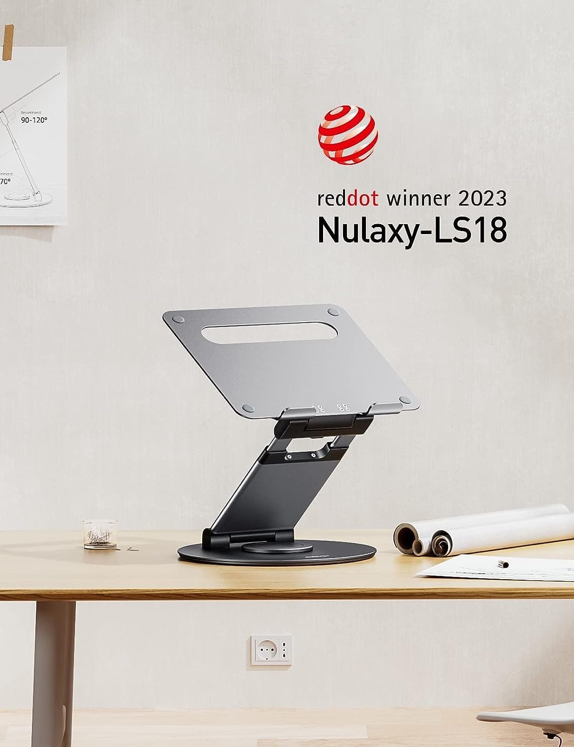 Подставка для ноутбука NULAXY Extendable с вращающимся основанием 360, фото №7