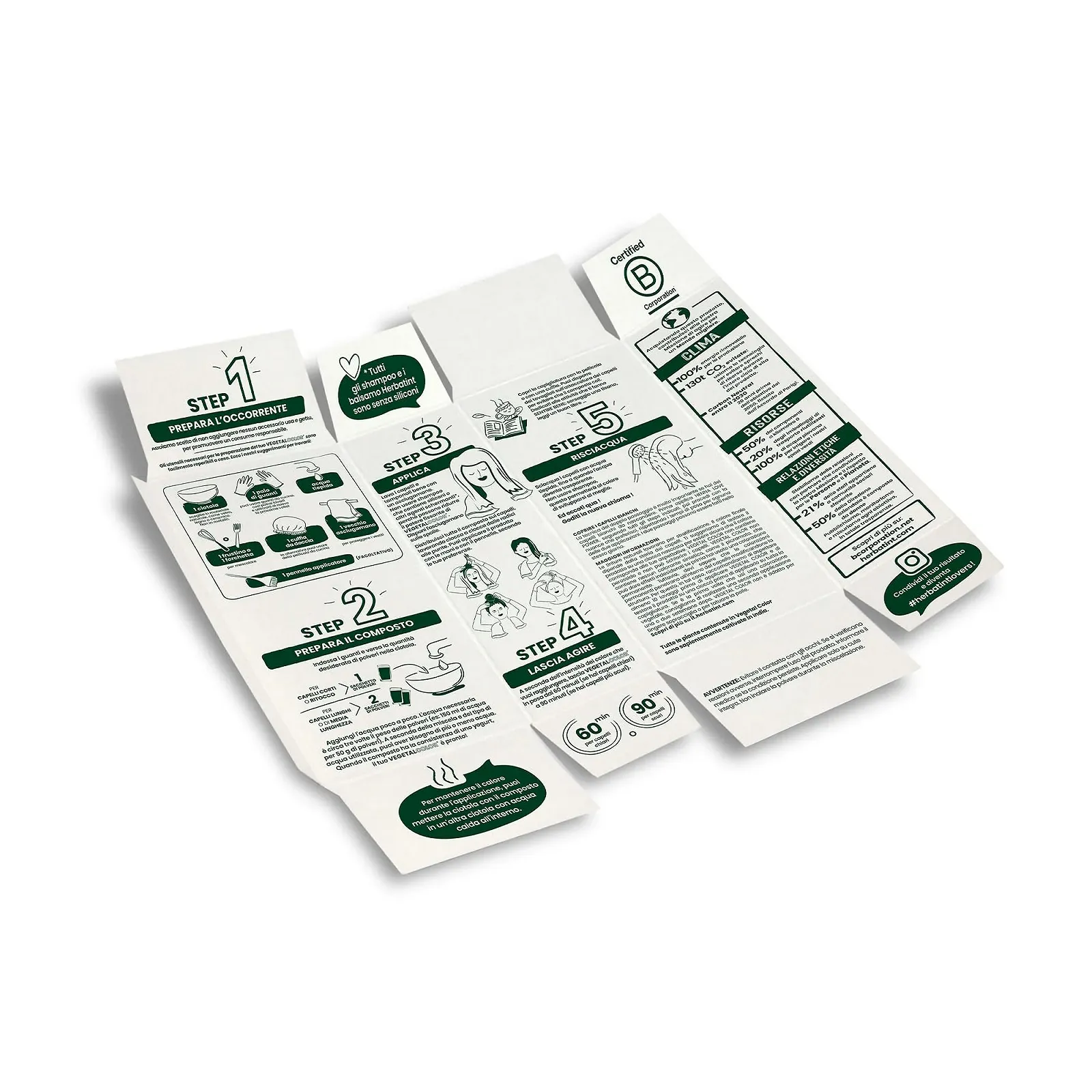 Рослинна фарба Herbatint Hot Chocolate Power | Рослинна фарба для волосся на основі хни та аюрведичних трав, 100% натуральна та органічна - 100 г, фото №4