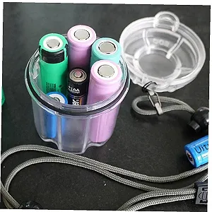 Інструмент для кемпінгу, водонепроникний контейнер для зберігання, футляр для батарейок, прозорий synthetic.ua - Фото 1