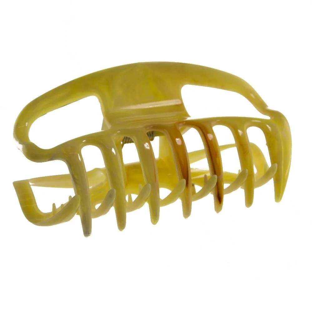 Заколка для волос большая с открытой стороной Welovebeads 10 см Желто-бежевая, фото №1 Заколка для волос большая с открытой стороной Welovebeads 10 см Желто-бежевая, фото №1