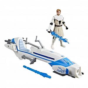 Фигурка Оби-Ван Кеноби с мотоциклом BARC Speeder Bike Star Wars Epic World of Action 10 см synthetic.ua - Фото 1