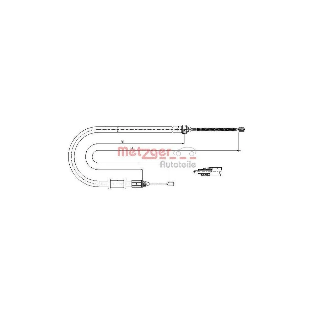 Трос стоянкового гальма METZGER 11.6675 для RENAULT, задній лівий, фото №1