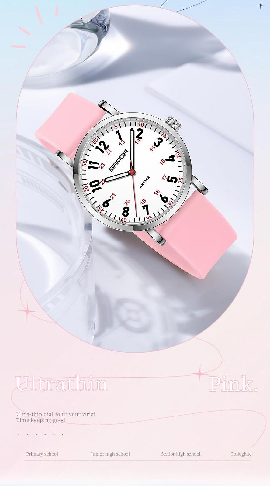 Женские Часы Forrader Кварцевые Аналоговые Водонепроницаемые Модные Повседневные с Силиконовым Ремешком, фото №3