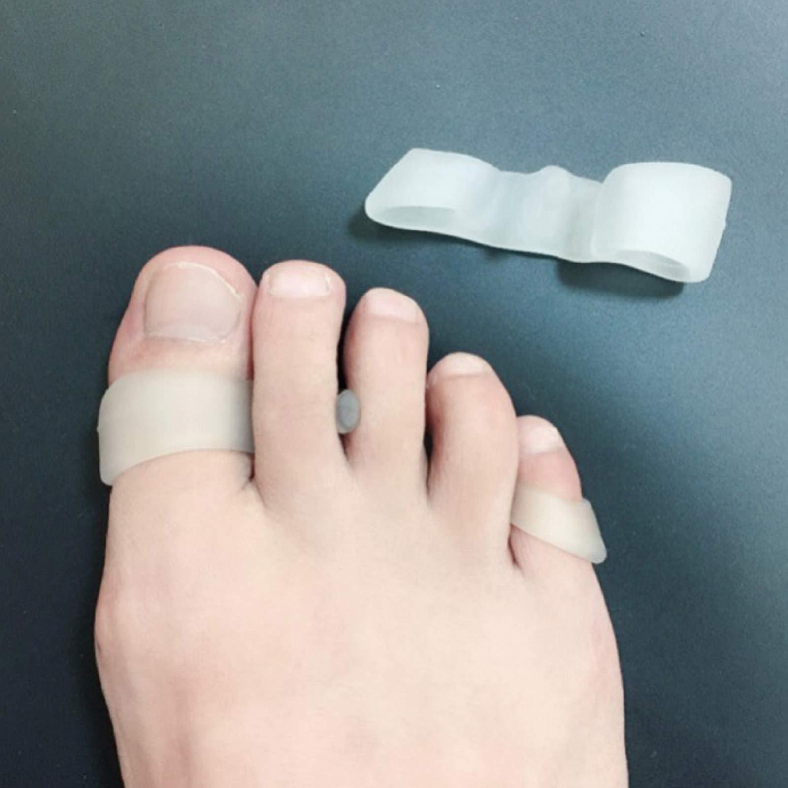 М'який силіконовий ортез Hallux Valgus для корекції перекриття пальців ніг, знеболювальні подушечки для жінок і чоловіків Білий, фото №4