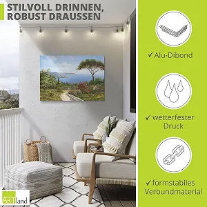 Картина настінна ARTland T4DL Landscape Tuscany Алюмінієва композитна панель 100 x 70 см synthetic.ua - Фото 1