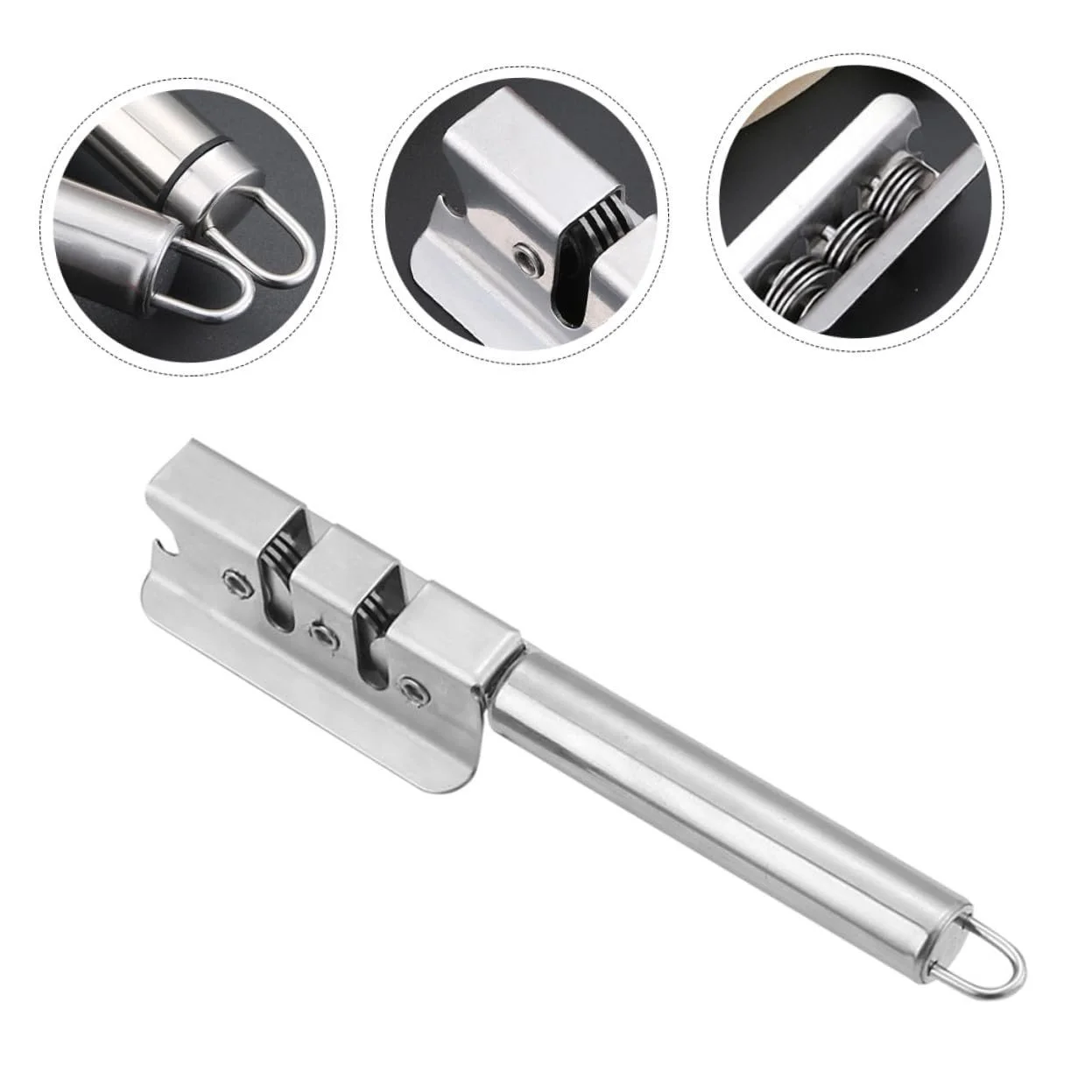 Точилка для ножів та ножиць ергономічна з рамою з нержавіючої сталі, фото №3