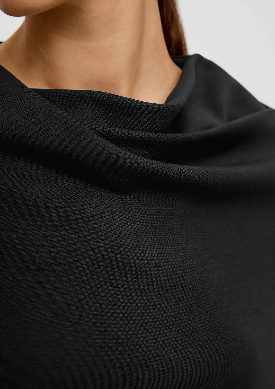 Женский свитшот s.Oliver BLACK LABEL с воротником-водопадом, фото №5