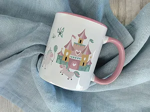 Детская кружка GRAZDesign Unicorn Розовый, керамика, 330 мл, мотив единорога synthetic.ua - Фото 1