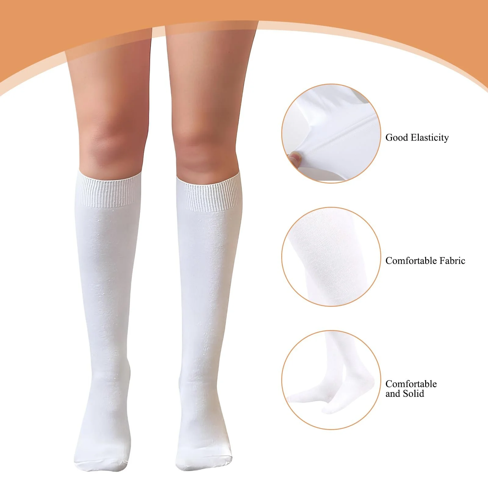 Жіночі шкарпетки до коліна Бавовняні, фото №5