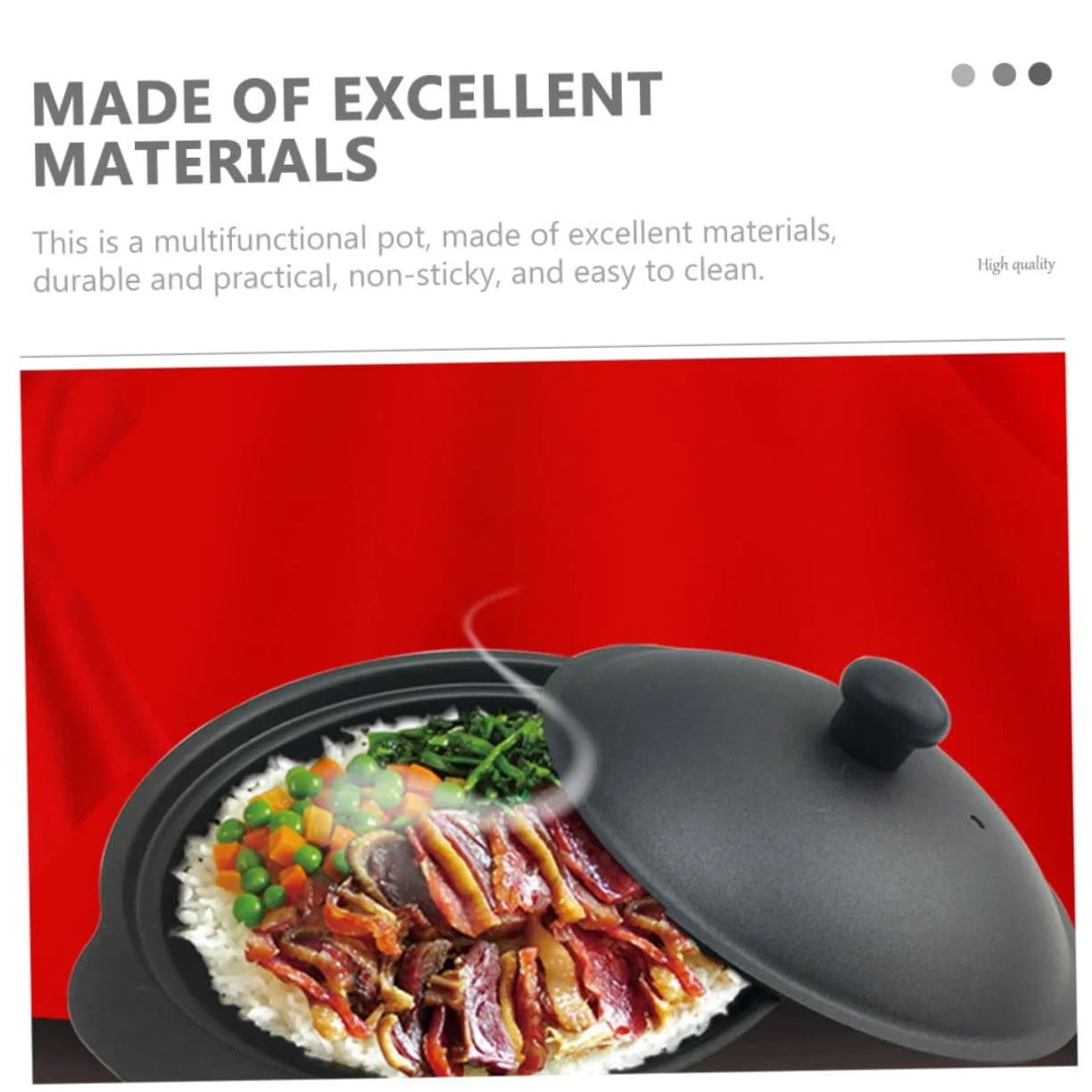 Кастрюля для риса Garneck с крышкой для тушения курцы и риса в горшочке, фото №9