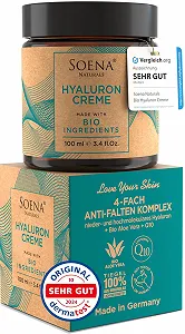 Крем для обличчя Soena Naturals Organic Hyaluronic Cream 4-Way Anti-Wrinkle денний та нічний 100 мл - Фото 1
