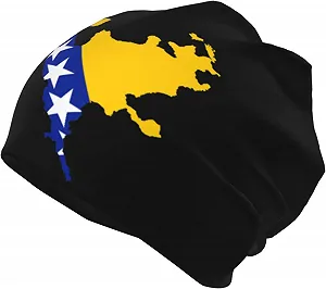 Шапка LOUJIN Osnian Flag Map Slouchy для хлопчиків та дівчаток-підлітків, тепла в'язана, один розмір - Фото 1