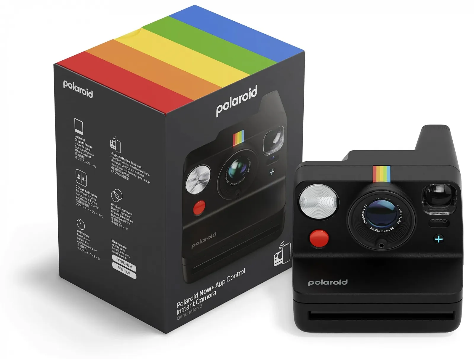 Фотокамера мгновенной печати Polaroid Now+ Generation 3 Bluetooth Black (9160), фото №1